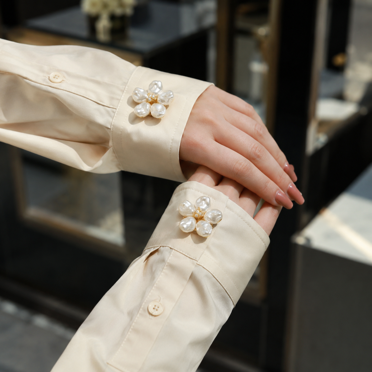 Baroque Pearl Flower - 1 Set
